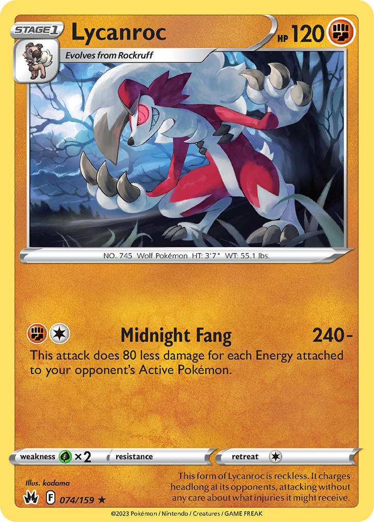 Lycanroc - 074/159 - Scroll and Circuit Games
